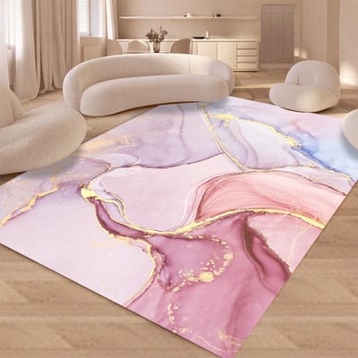 Roze Marmer Inkt Schilderij Patroon Antislip Vloermat Geometrische Optische Deurmat Woonkamer Decor Vloerkleed Slaapkamer Tapijt Decoratie 40x60cm beige