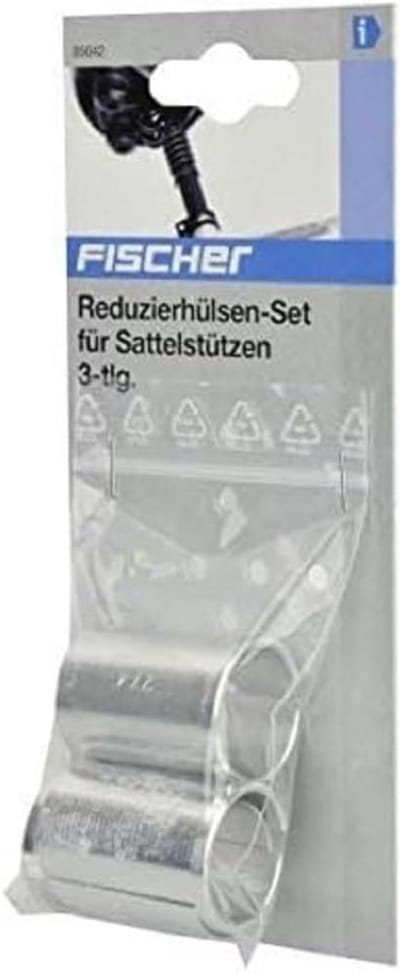 Zadelpen Verloopstukken - Adapter Set - Fiets Zadel Verstellen - Combineerbare Hulzen - Tot 29 mm - Zilver
