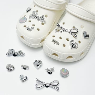 Schoenaccessoires-geschikt voor crocs charms- geschikt voor crocs pins- geschikt voor crocs Accessoires- geschikt voor Crocs Jibbitz-CJ-174 zilveren kleine geur glimlach gezicht