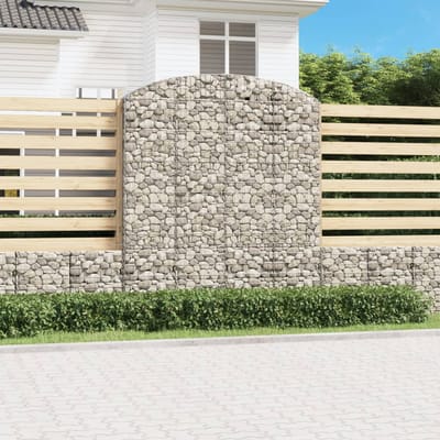 vidaXL - Schanskorf - gewelfd - 200x50x220/240 - cm - gegalvaniseerd - ijzer