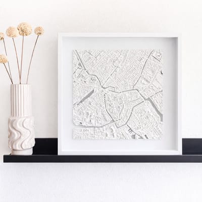 Gepersonaliseerde 3D Stadsplattegrond - Unieke Op Maat Gemaakte Stadskaart | 3D Geprinte Wanddecoratie