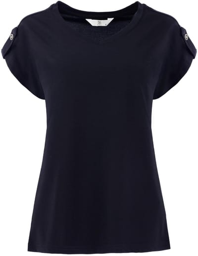 NED T-shirt Cinca Ss Travel Punty 26s U335 07 374 Peacoat Dames Maat - M