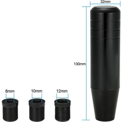13 cm lange universele aluminium auto vrachtwagen race versnellingspookknop met 3 adapters