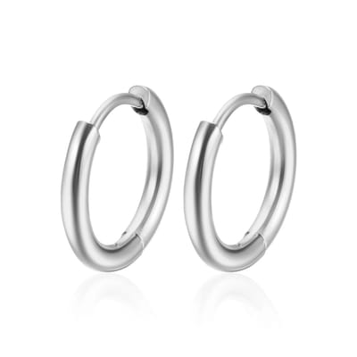 Basic Oorringen – 316 Stainless Steel - Essential Hoops 14mm - dikte 2.5mm - Zilverkleurig - Waterproof - The Jewellery Salon