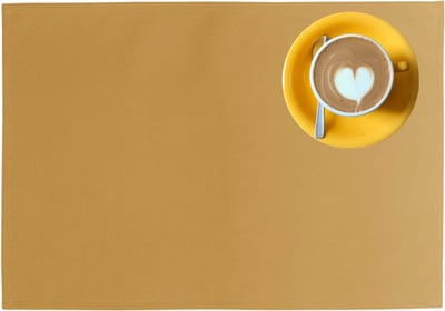 Outdoor buiten placemat Kiko - Mellow Yellow Geel - 30 x 45 cm - 4 Stuks