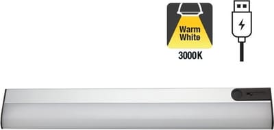 Integral LED - Sensorlux LED Kastverlichting - 1,7 watt - 150 lumen - 3000K Warm Wit - IR Handsensor - Dimbaar - USB 5v Batterij Oplaadbaar - 350mm