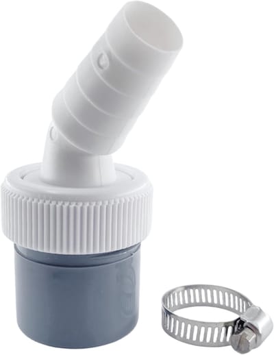 afvoeradapter DN 40 mm - universele aansluiting afvoer voor vaatwasser, droger met slangklem, sifon-afvoeradapter voor slang met ingang 19-24 mm en uitgang 40 mm