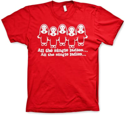 Hybris All The Single Ladies... T-shirt rood