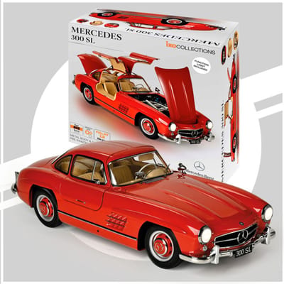IXO Collections Modelbouwpakket Auto - 015 Mercedes-Benz 300 SL Coupe - Rood - Klassieke Sport Auto Metalen - 1:8 - Modelbouw