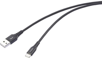 Renkforce RF-6872332 USB-kabel USB 2.0 USB-A stekker, USB-C stekker 1.00 m Zwart Zeer flexibel, Extreem robuust gevlochten bescherming, Stekker past op beide