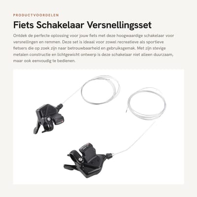 Dailygoods - Fiets Schakelaar - Versnellingsset - Lichtgewicht Metaal - Zwart - Buitenfiets Onderdeel - Eenvoudige Installatie - Geschikt voor Disc Brake