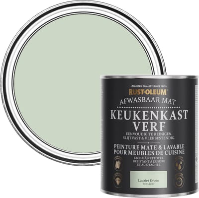 Rust-Oleum Groen Afwasbaar Mat Keukenkast verf - Lauriergroen 750ml