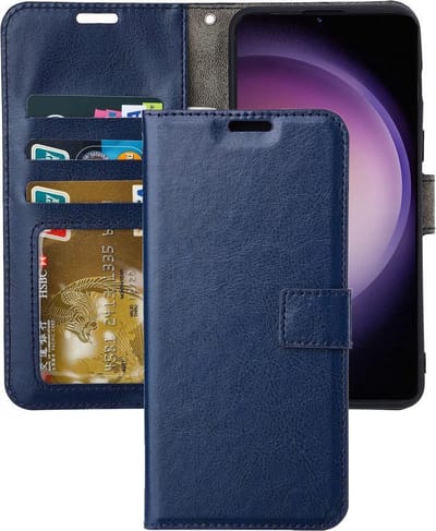 Portemonnee Book Case Hoesje Geschikt voor: Samsung Galaxy S23 - Donker blauw