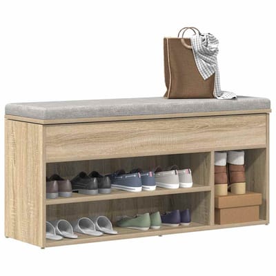 vidaXL Schoenenbank 102x30,5x45 cm bewerkt hout sonoma eikenkleurig