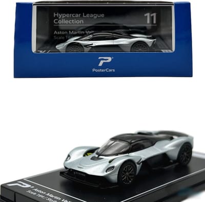 Aston Martin Valkyrie #11 Hypercar League Collection (Zilver) (7 cm) 1/64 PosterCars