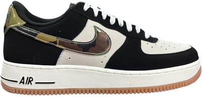 Nike Air Force 1 Low Zwart Lak Camo Swoosh Unisex Sneakers Wit Gum-Medium-Bruin Summit-White HQ1967-100 42 black