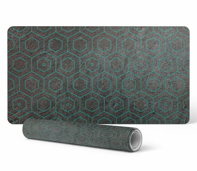 Antislip muis- en toetsenbordmat met geometrisch patroon, 100x50 cm