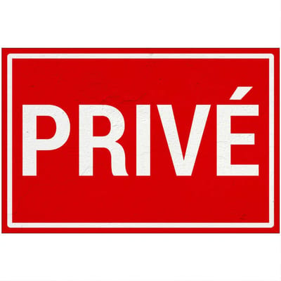Privé bord | Sign Again materiaal | 30 x 20 cm