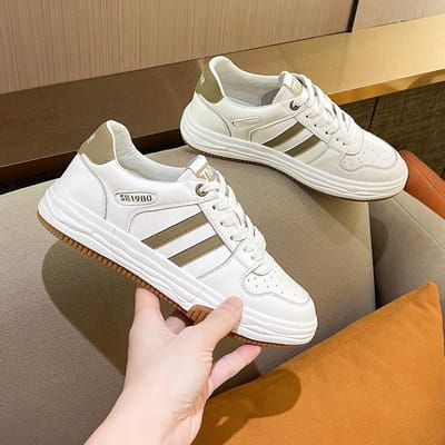 Petites Chaussures Blanches pour Femmes Automne Nouvelles Populaires Plates Chaussures pour Femmes Tout-Aller Tendance Décontracté Mode Baskets de Sport 40 gray