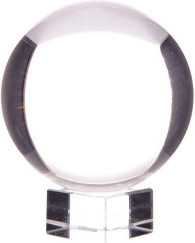 Kristallen Bol op Glazen Sokkel – 100 mm