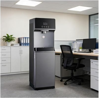 Waterkoeler Dispenser - Kraanwater Dispenser - Direct Water Tappen - 3 Seconden Warm Water - 102cm Hoog - Donkergrijs