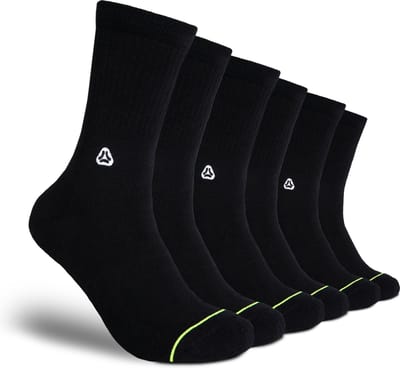 FLINCK Pro Sportsokken Essentials (3-Pack) Zwart - Maat 36-38 - Superieure Kwaliteit - Unisex - Naadloos Ontwerp voor Crossfit, Hardlopen, Fitness, Fietsen en meer