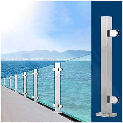 Roestvrijstalen glasklem - Glazen balustrade houder - Moderne leuning installatie - Duurzame 304 RVS constructie - 10-12 mm paneeldikte - Zilverkleurig