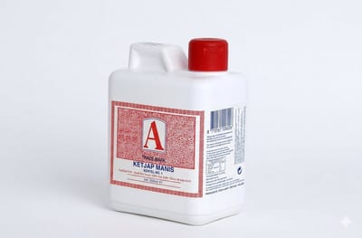 Ketjap Manis - Authentieke Indonesische Zoete Ketjap (Zoute Sojasaus) - 500ml - Ideaal voor Marinades, Saté en Aziatische Gerechten met Kajal Sticker