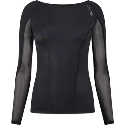 Skins Dames/Dames Base Layer Top met lange mouwen (Zwart)