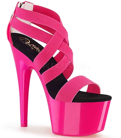 Pleaser - ADORE-769UV Sandaal met enkelband, Paaldans schoenen - Paaldans schoenen - 35 Shoes - Roze