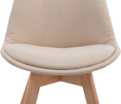 CLP Borneo V2 Set van 4 eetkamerstoelen - Stof creme natura