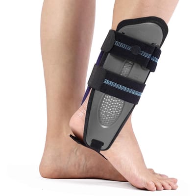 Attelle de cheville à étrier Velpeau Pour entorses et soutien des blessures articulaires Pied gauche droit Portable dans les chaussures black