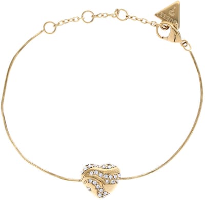 GUESS armband In My Heart Snake Chain Bracelet Yellow Gold goudkleurig