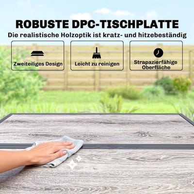 Loungeset Tuin 5-delig 233 x 157 x 75 cm Polyrotan Hoekbank met Tafel en Kruk Incl. Waterafstotende Kussens – Modern Balkon & Terras Meubelset Grijs Gemêleerd/Grijs – Laura