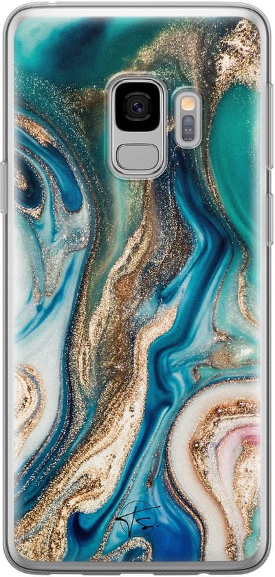 Hoesje geschikt voor Samsung Galaxy S9 - Magic marble - Soft Case - TPU - Marmer - Multi - Mooie Telefoonhoesjes