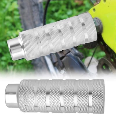 Fietsvoetsteun - Fiets Accessoire - Extra Steun - Stevig Metaal - 38x110mm - Zilver