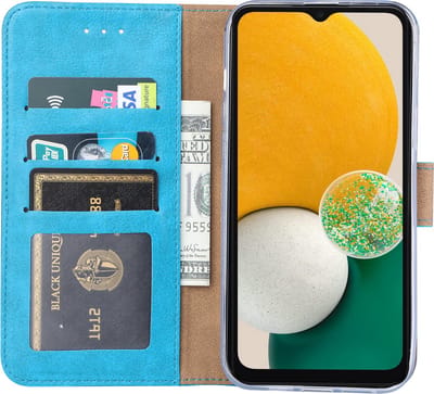 Samsung Galaxy A13 4G Hoesje - Turquoise – hoesje Samsung A13 4G – book case Samsung A13 4G - Arara