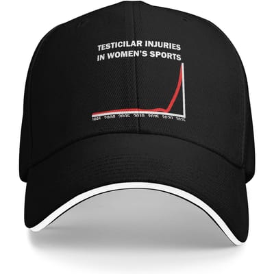 Grappige Quote Testikelblessures Bij Vrouwen Sport Sandwich Petten Uniseks Baseballpet Verstelbare Snapback Petten Zonne Petten Zomer Petten One Size black