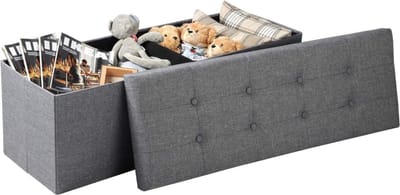 Bolt Edge Opbergbank - Lichtgrijs - Met opbergruimte - Zitbank - 110x37.5x38cm