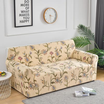 1 stuks elastische bedrukte bankhoes, allesomvattend, antislip, seizoensbestendig, kat-/stofwerend, wasbaar/duurzaam, voor huisbankdecoratie&bescherming 1-Seater gray