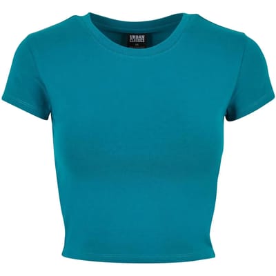 Urban Classics - Stretch jersey Crop top - XS - Blauw