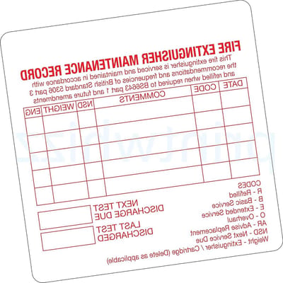 Onderhoud Stickers - Label Stickers - Brandblusser Registratie - Zelfklevend Vinyl - 6 Stuks 70mm - Full Color