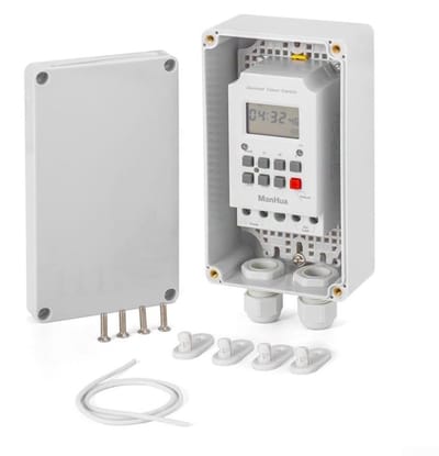 Dailygoody - Digitale Timer Schakelaar - LCD Timer - Waterdicht - 230V AC - 99 Cycli per Dag - Automatisch In- en Uitschakelen - Voor Elektrische