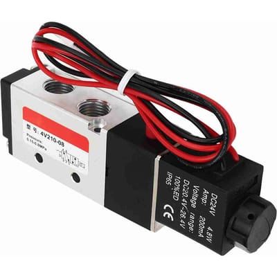 Elektrische Solenoïde Luchtventiel 4V210 08 5-weg 2-standen Betrouwbaar Duurzaam Solenoïde Luchtventiel voor Auto