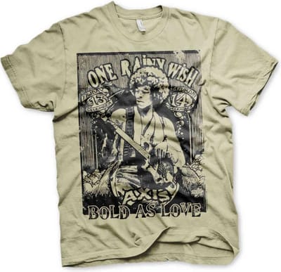 Jimi Hendrix Heren Tshirt -S- Bold As Love Groen
