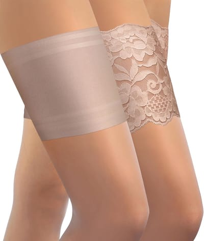 2 paar Dijbanden - Anti Schuur Kousen met Siliconen Anti-Slip - Voor Dames