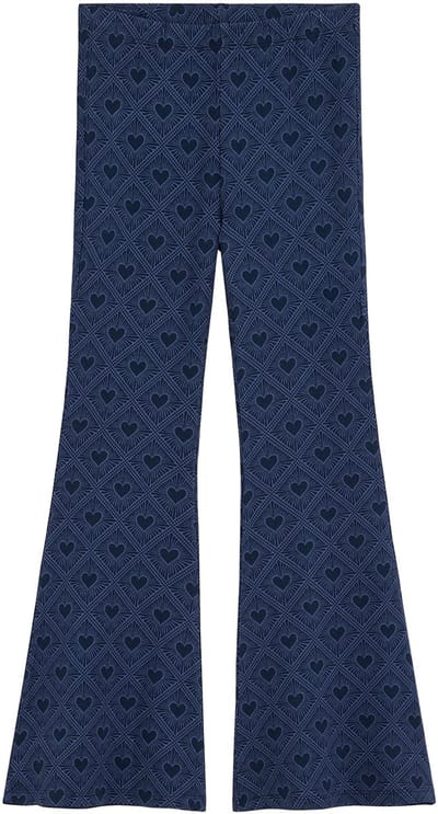WE Fashion Meisjes slim fit flared legging met print