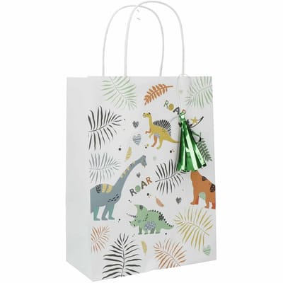 Folat - Uitdeelzakjes Dino Roars - 6 stuks - 27 x 20 cm