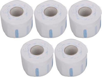 Nekstrips Kapper - Nekpapier Haar - Hygiënisch Knippen - Huidvriendelijk Rekbaar - 5 Rollen - Wit