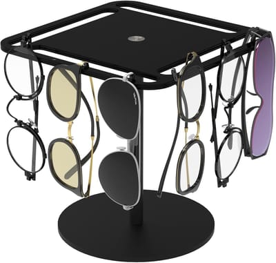 Acrylic Brilhouder - Zwarte Brilhouder - 360° Rotatie - Geschikt voor Zonnebrillen - Horloges - Armbanden